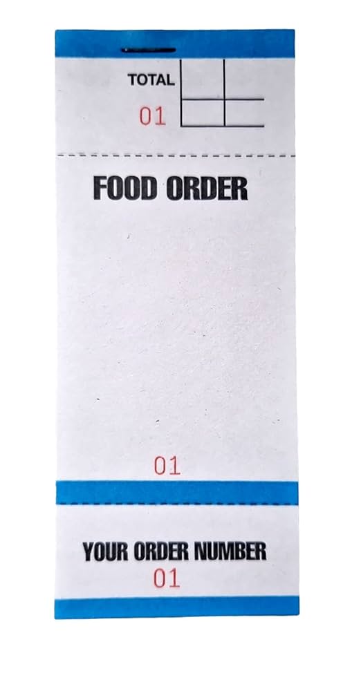 Food order pad ODPAD084_Blue on a white background