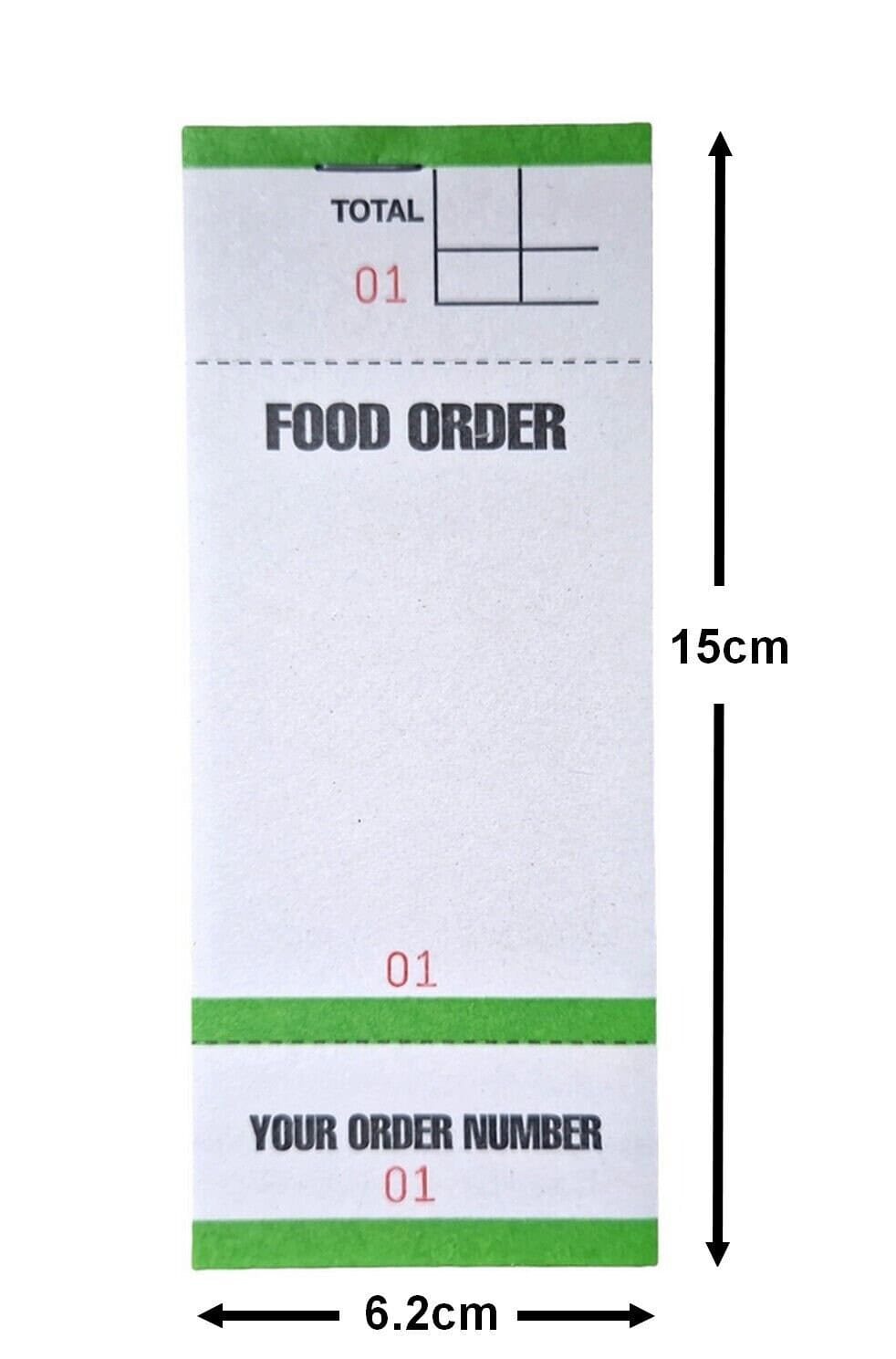 ODPAD084_Green food order receipt with green accents and dimensions labeled