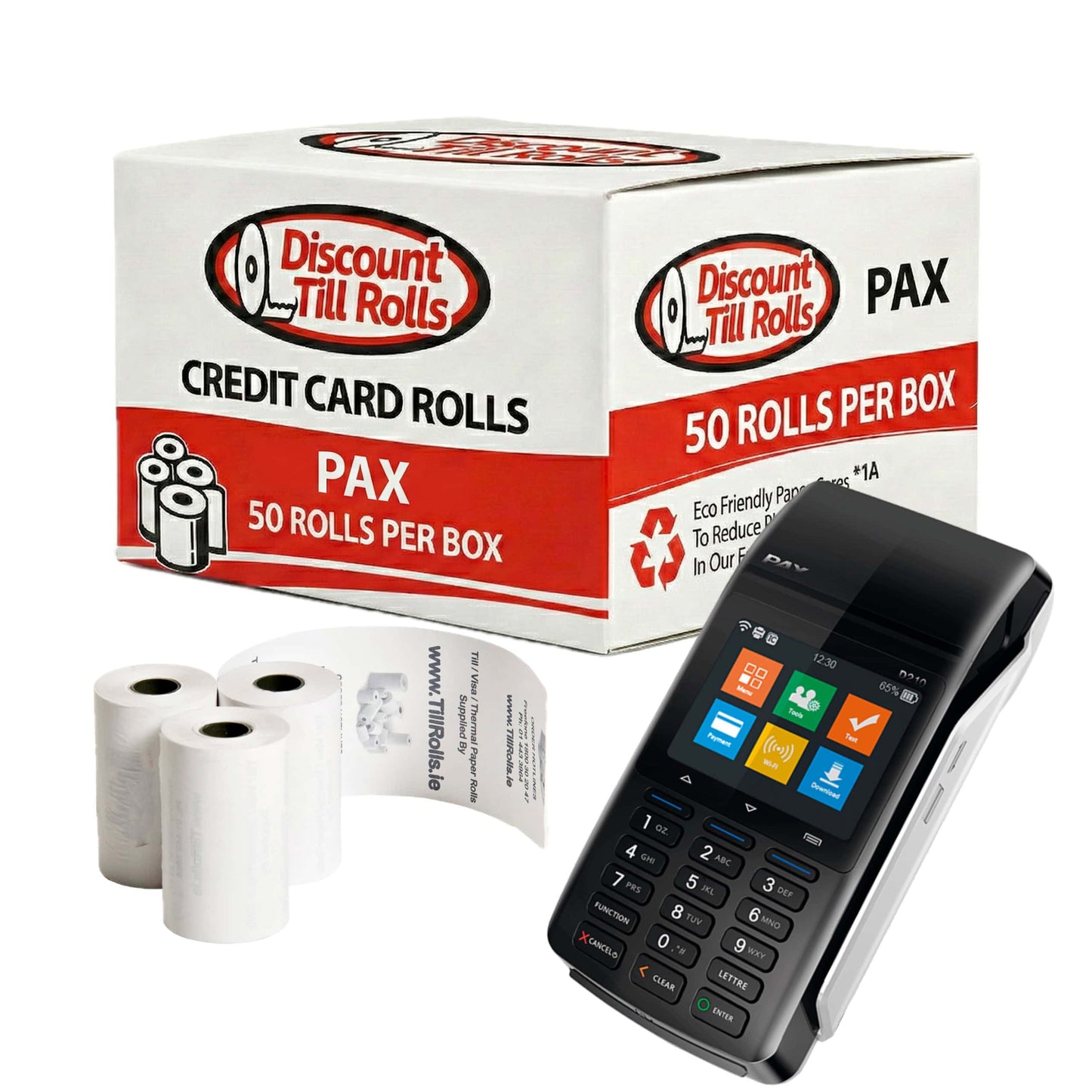 Fast Delivery on PAX D210 Credit Card Rolls - Order Today!