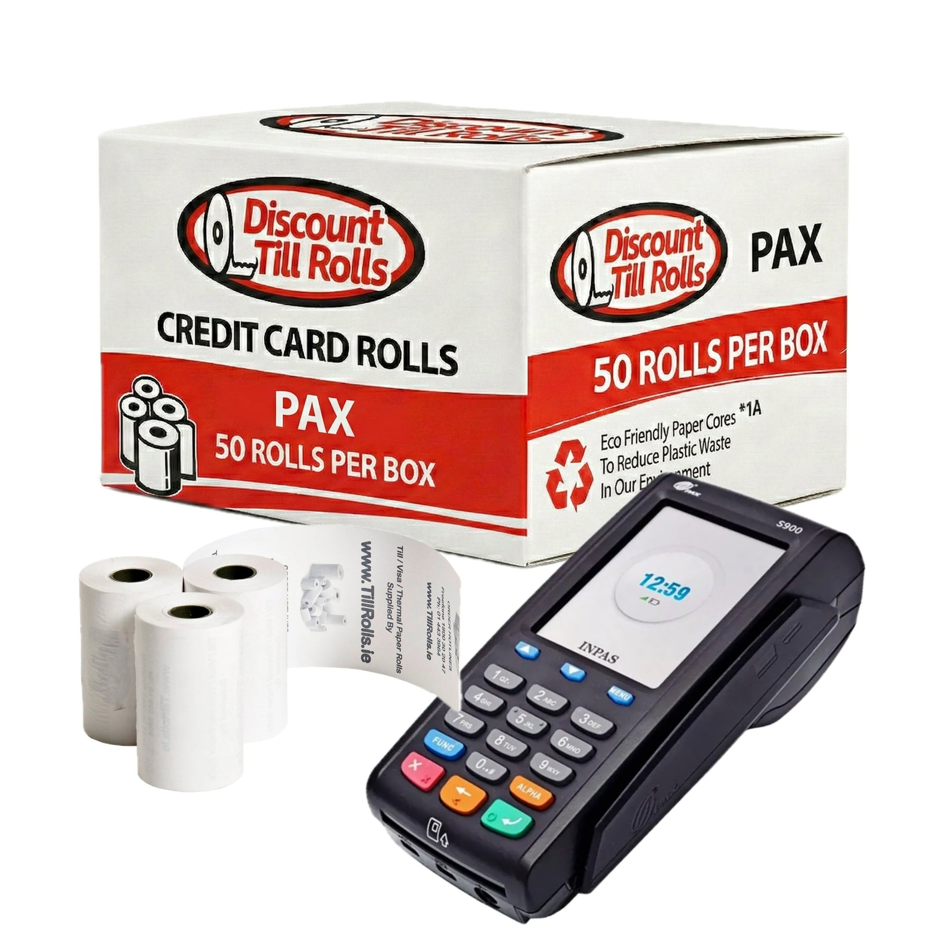 Buy PAX S900 Credit Card Receipt Rolls - High-Quality Thermal Paper