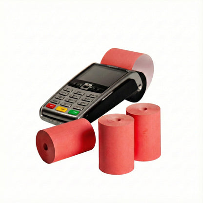Red Credit Card Rolls 57mm x 40mm - Premium BPA Free, 20 Pack
