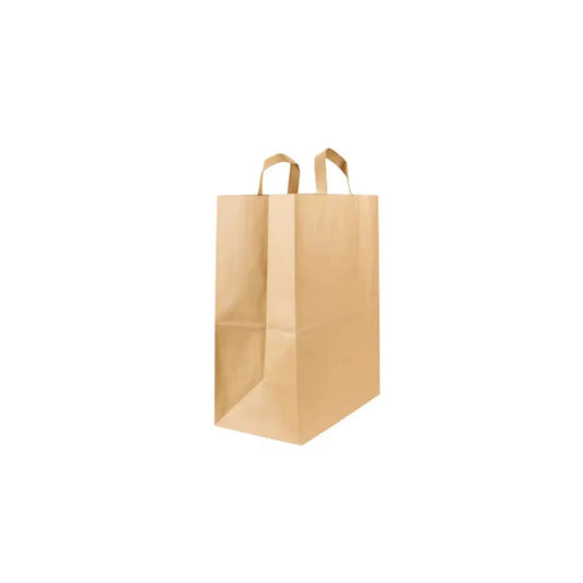 Small Kraft Carrier, Internal Handles on a white background