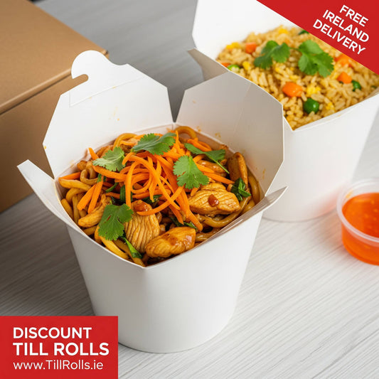 16oz Spiritpak White Noodle Box | Eco Fiendly Noodle Box | Recyclable Noodle Box
