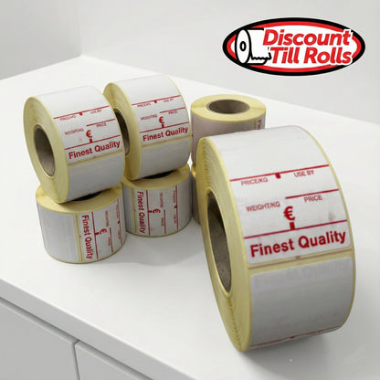 Finest Quality Deli Scale Labels | 38x70mm | 600 Thermal Labels/Roll | Ireland (Min. 6 Rolls)