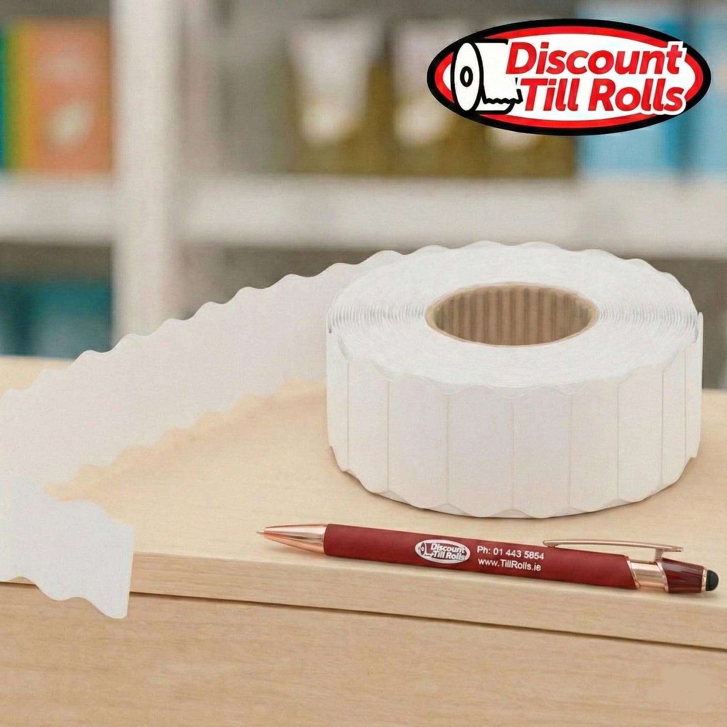 Single-Line Price Gun Labels – Box of 10 Rolls | Discount Till Rolls Ireland