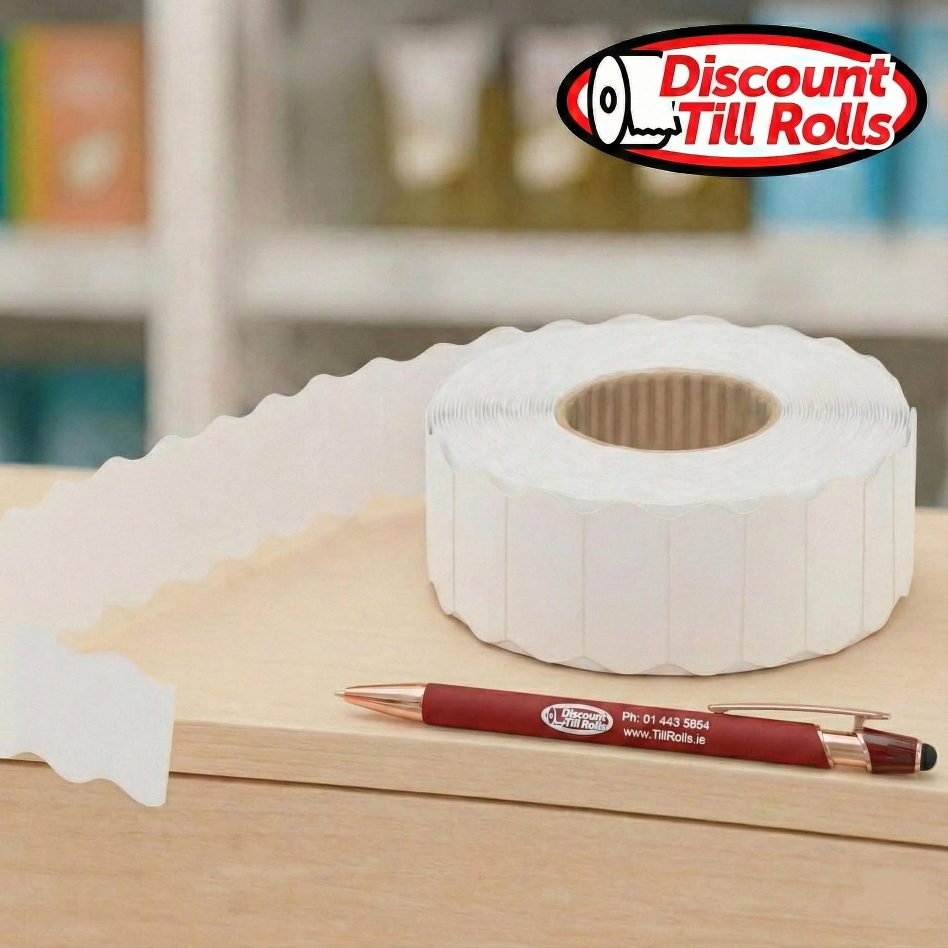Single-Line Price Gun Labels – Box of 10 Rolls | Discount Till Rolls Ireland
