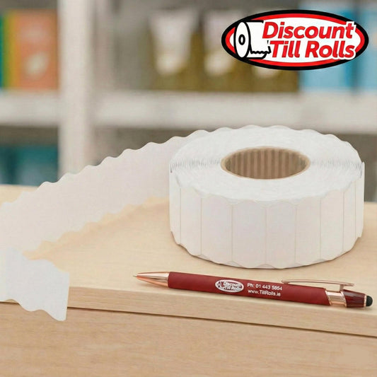Single-Line Price Gun Labels – Box of 10 Rolls | Discount Till Rolls Ireland