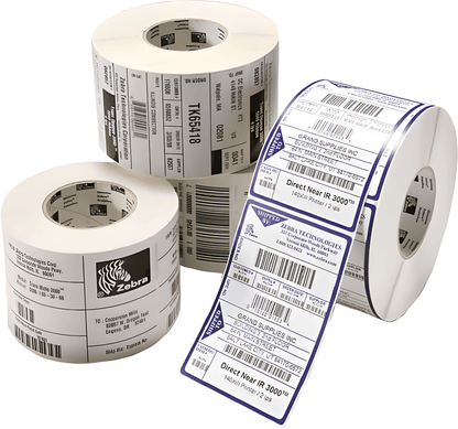 Zebra Direct Thermal Labels - Premium Quality 102x192x25mm