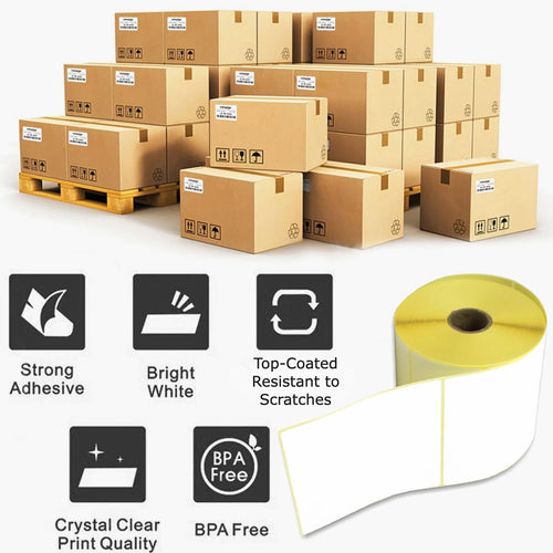 Zebra Compatible Labels 102×76mm | 930 Per Roll | 880191-076D | Ireland
