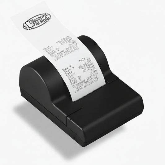ATA Primus printer with Discount Till Rolls logo on receipt