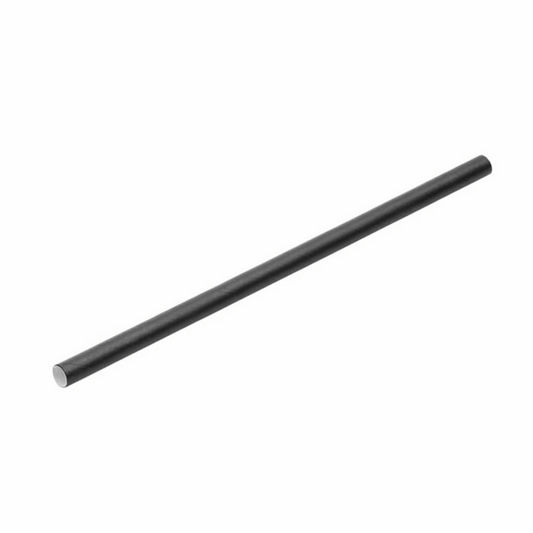 Black cocktail straw product shot