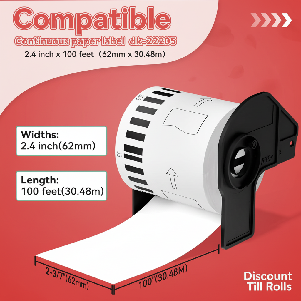 Brother DK-22205 Compatible Label - Discount Till Rolls