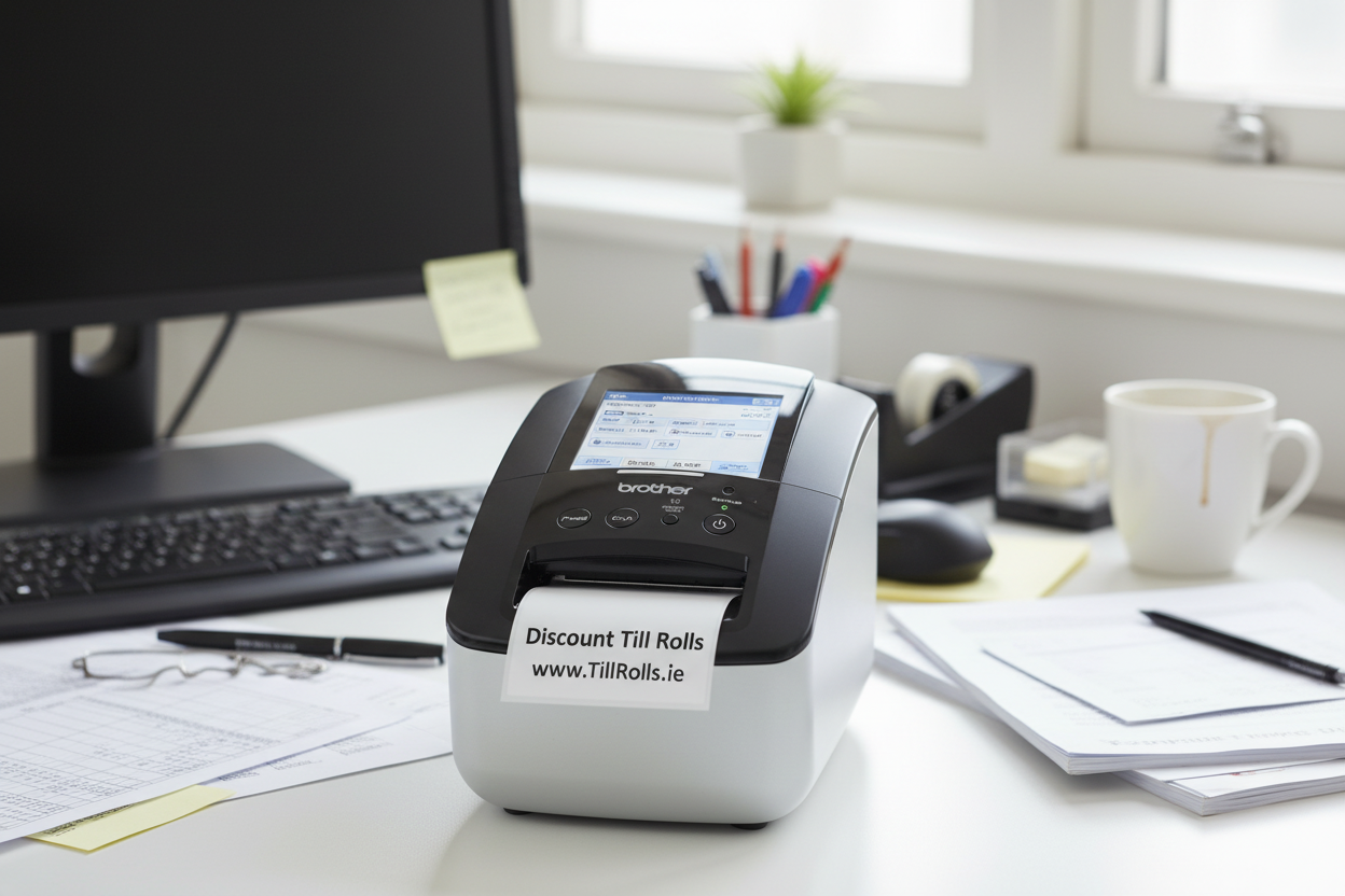 Brother Label Printer in Office - Printing Discount Till Rolls Label