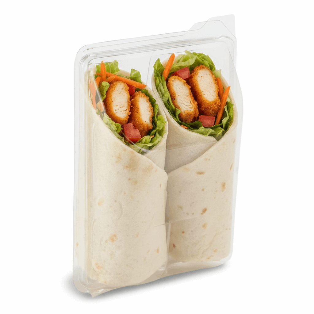 Clear Hinged Wrap Container