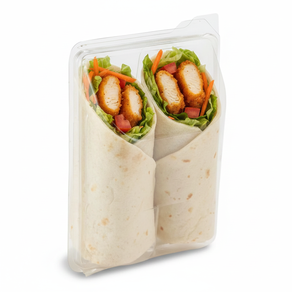 Clear Hinged Wrap Container