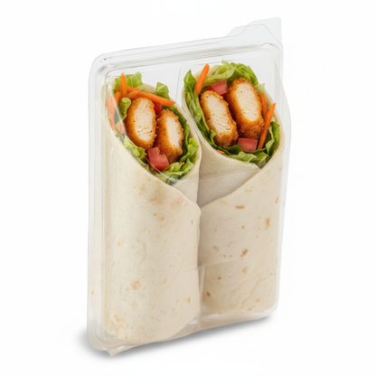 Clear Hinged Wrap Container