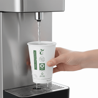 Cup being filled with water