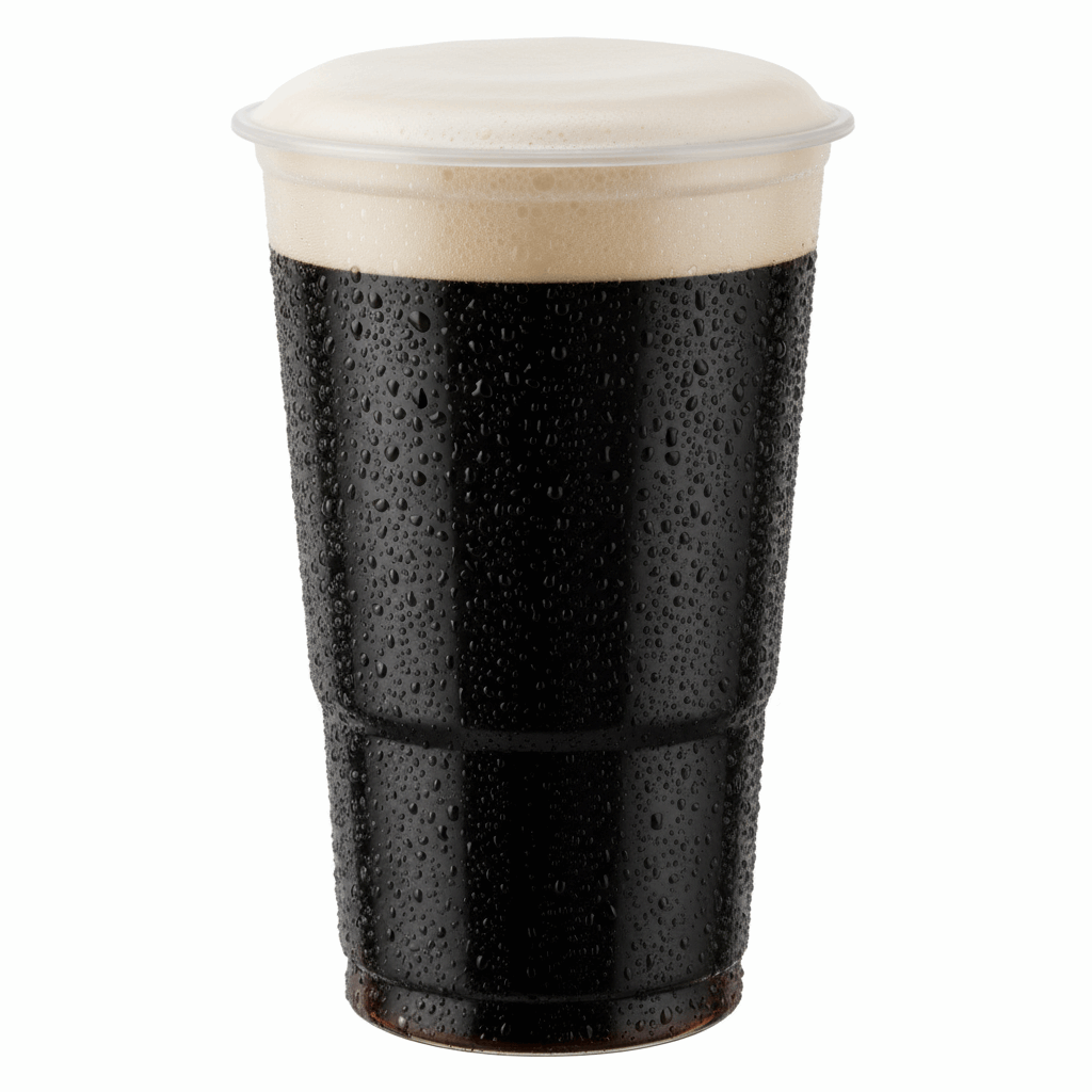 Pint flexi glass filled with Guinness