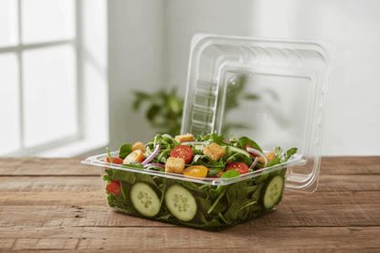Square container fresh salad