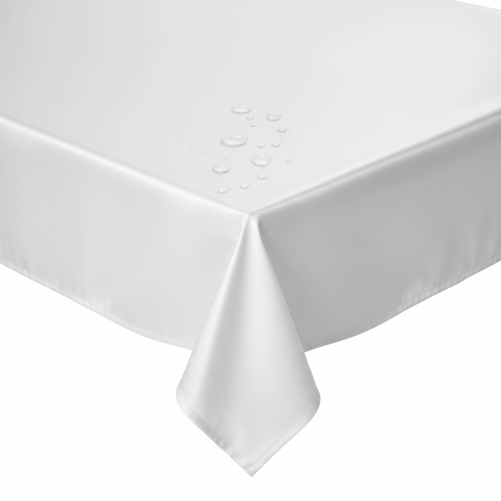 White Silk Table Slipcover