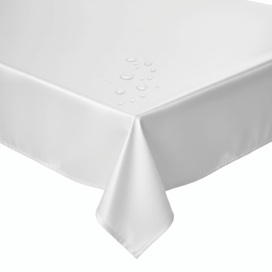 White Silk Table Slipcover