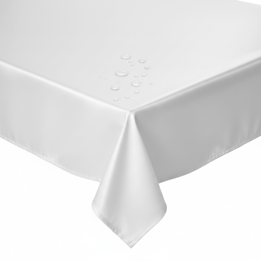 White Silk Table Slipcover