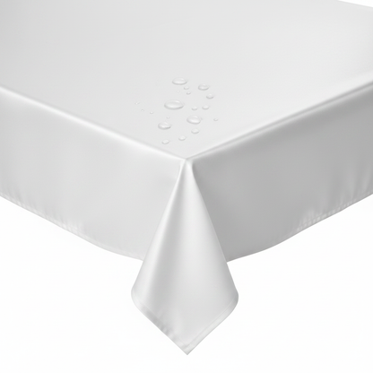 White Silk Table Slipcover