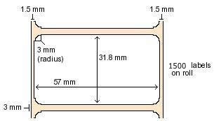 800262-125  Zebra 57x32mm Z-Select 2000D Direct Thermal Labels . www.DiscountTillRolls.com
