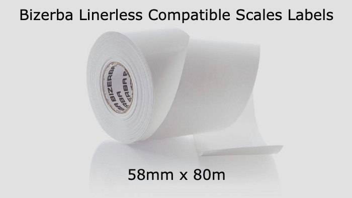 Bizerba Linerless continuous scales labels
