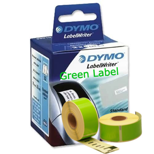 DYMO 99010 Green Standard Address Labels 28x89mm - www.DiscountTillRolls.ie