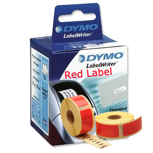 DYMO 99010 Red Standard Address Labels 28x89mm - www.DiscountTillRolls.ie