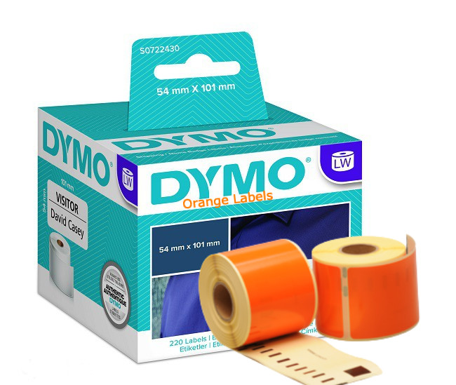 DYMO 99014 Orange Compatible Shipping Labels 54x101mm - www.DiscountTillRolls.ie