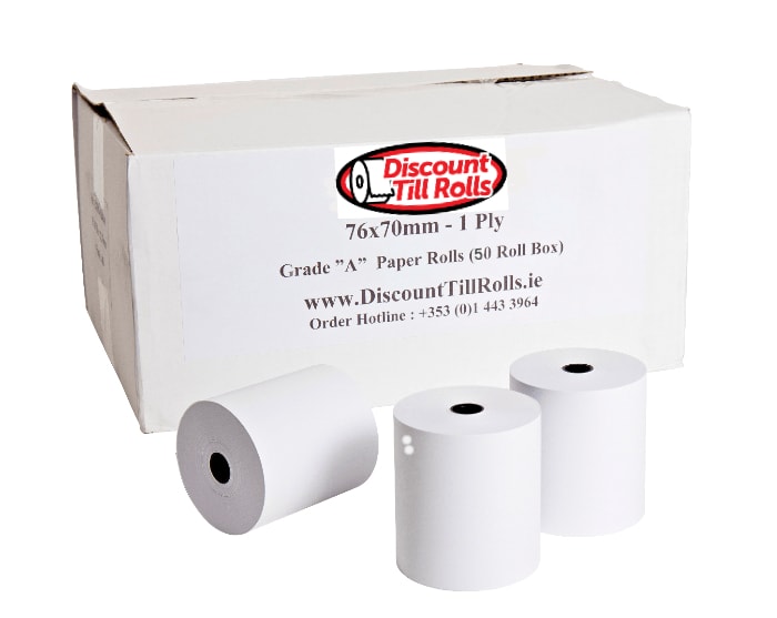 76x70mm 1 Ply Paper Rolls | 76x70mm Dust Free Paper Rolls | 76mm Non ...