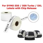 DYMO 11352 Labels for DYMO 550 / 550 Turbo / 5XL Printers 25x54mm (1 Roll - 500 Labels)
